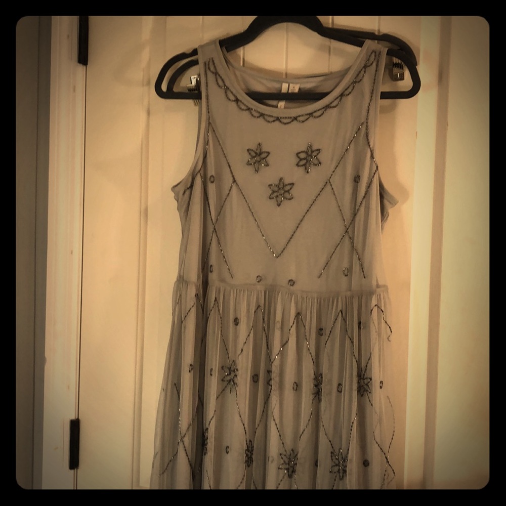 Silver Beaded Dress